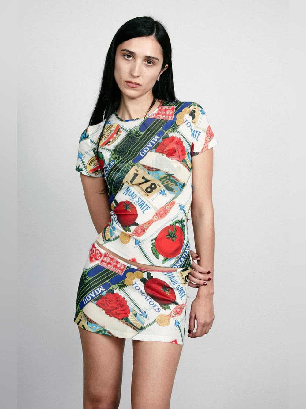 MIAOU Elektra Skirt and mini top in Figaro‎ Print size xs NWT
